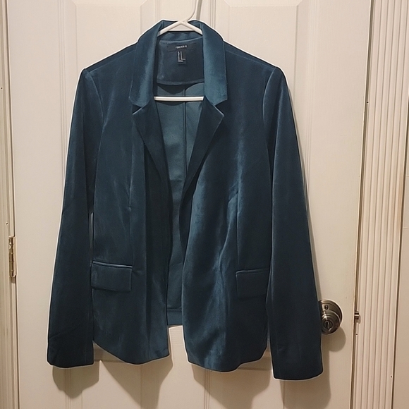 Forever 21 Teal Blazer Jacket - Picture 1 of 4